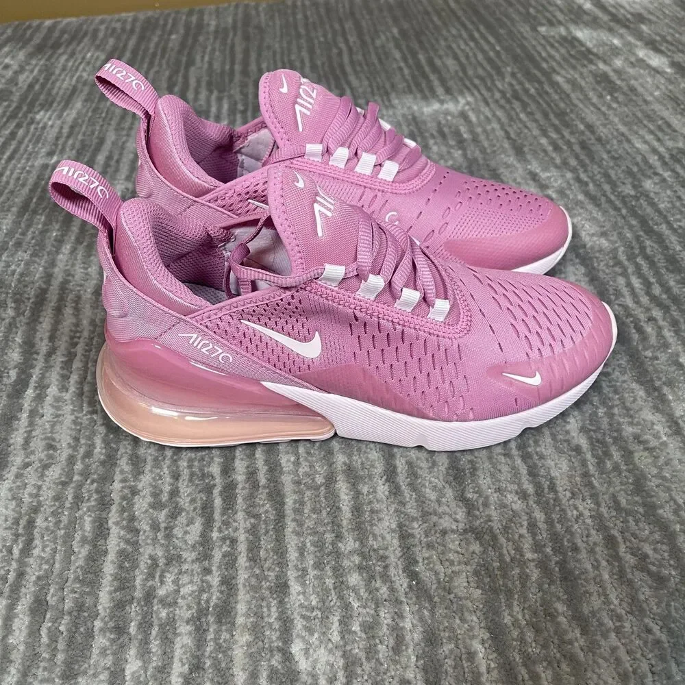 Nike Air Max 270 BG Shoes Youth Size 5Y Pink Magic Flamingo Sneakers HQ1553-646